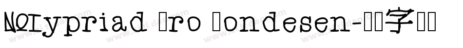Mypriad Pro Condesen字体转换